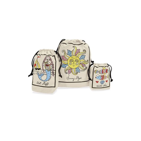 Brighton 3-Set Drawstring Bags - Picture 1 of 8